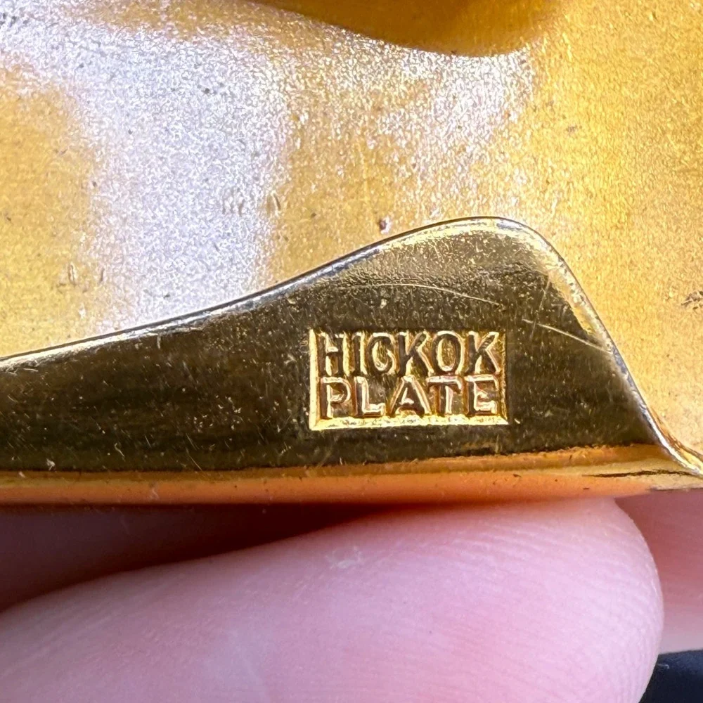 Vintage Hickok Belt Buckle Gold Tone Initial S Monogram